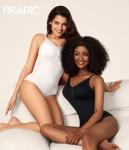 BRABIC Bodysuit Shapewear for Women Tummy Control Panties Seamless Sleeveless Tops V-Neck Camisole Jumpsuit(White Brief, X-Large/XX-Large)