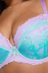 Ann Summers Sexy Lace Plunge Bra - Women - Underwire Padded Cups Lilac