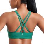 Cascadia Green Strappy Sports Bra for Workout