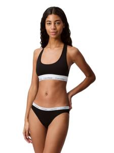 Calvin Klein Women's Black Cotton Bralette, Large