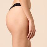 Pack of 6 Women's Cotton Black Thongs