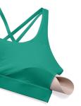 Cascadia Green Strappy Sports Bra for Workout