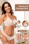 Vertvie Seamless Bras for Women Non Wired Comfort Wireless Push Up Bra Soft Support Full Coverage Everyday Bra Padded Zero Feel Bralettes (Skin,L)