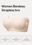 Strapless Seamless Silicone Padded Bandeau Bra