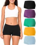 Bamboo Cool Women's Seamless Boyshort Panties 5 Pack