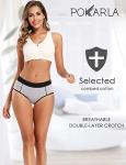 POKARLA Women's Plus Size Cotton Hipster Panties 5-Pack