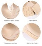 DotVol Push up Lift Women's Bra Seamless Wireless Anti-Slip Strapless brallate with Shape Support(Beige,38DD)