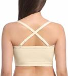 Curyon Women's Plus Size Strapless Tube Bra Beige