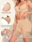 3 Pack Lace Anti-Chafing Slip Shorts for Women