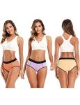 POKARLA Women's Plus Size Cotton Hipster Panties 5-Pack