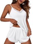 Ekouaer Women's Soft Lace Cami Shorts Set