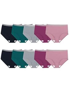 Fruit of the Loom Women's Assorted Cotton Briefs 10-Pack