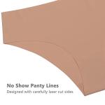 SHARICCA Women's Seamless Cheeky Bikini Panties 7-Pack