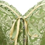 Light Green Lace Overbust Corset Top for Women