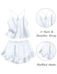 Ekouaer Satin Camisole and Shorts Pajama Set