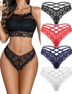Avidlove Lace Criss Cross Cheeky Bikini Panties