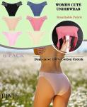 FINETOO Women's Cheeky Lace Bikini Panties 6 Pack