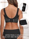 Mivorica Seamless Wireless Bra for Women,Non Wired Support Push Up Bra,Everyday Comfort Bras for Women UK,Black,4XL