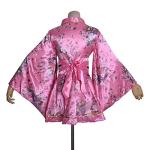 Floral Print Short Kimono Dress for Women