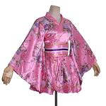 Floral Print Short Kimono Dress for Women