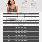Gailife No Underwire Deep V Push Up Bra, XL