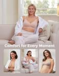 Momcozy Seamless Wireless Nursing Bra - Beige