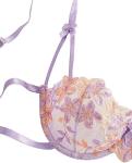 Lilosy Lavender Purple Strappy Push-Up Lingerie Set