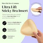 Sticky Push Up Bra Inserts - Reusable Adhesive Nude