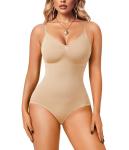Slimming Bodysuit with Tummy Control, Beige