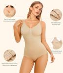 Slimming Bodysuit with Tummy Control, Beige
