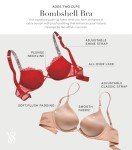 Victoria's Secret Bombshell Sexy Strap Push Up Bra, Add 2 Cups, Plunge Neckline, Bras for Women, Very Sexy Collection, Beige (36D)