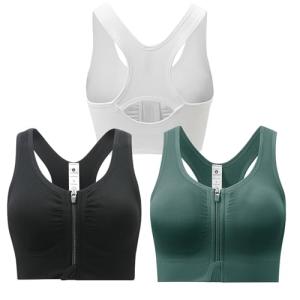 Zip Front Sports Bra - Medium Support for Women