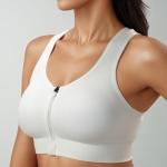 Zip Front Sports Bra - Medium Support for Women