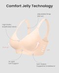 HORISUN Wireless Push Up Full Coverage Bra for Women Seamless Bras with Soft Support Regular and Plus Size (Nude,XL)