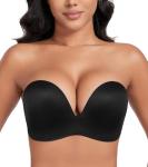 Strapless Push-Up Bra with Invisible Wing Shape