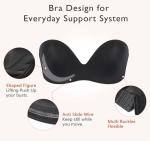 Strapless Push-Up Bra with Invisible Wing Shape