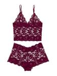 Lilosy Floral Lace Cami and Shorts Set