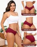 LEVAO Women's Lace Cut Out Bikini Panties 6 Pack