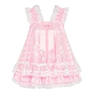 Satin Sissy Babydoll Nightie with Ruffles
