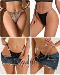 Sexy Lace G-String Thongs for Women - 4 Pack