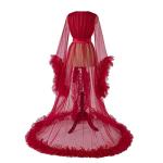 Pink Tulle Bathrobe for Wedding and Photoshoots