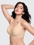 LetsJoli Deep V Mesh Wireless Push-Up Bra