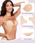 Seamless Sticky Push-Up Bra in Warm Beige