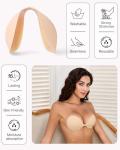 Seamless Sticky Push-Up Bra in Warm Beige