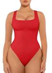 FeelinGirl Seamless Tummy Control Bodysuit - Rust Red