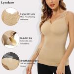 Lynclare Compression Cami with Built-In Bra - Beige