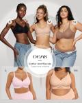 OEAK Women’s Scalloped Wireless Push-Up Bralette