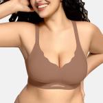 OEAK Women’s Scalloped Wireless Push-Up Bralette