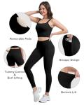3-Piece Women's Workout Set: Leggings, Shorts, Bra