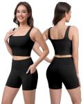 3-Piece Women's Workout Set: Leggings, Shorts, Bra
